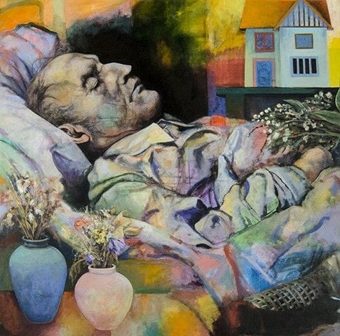 Artwork Title: Munch on His Deathbed (with Dollhouse)