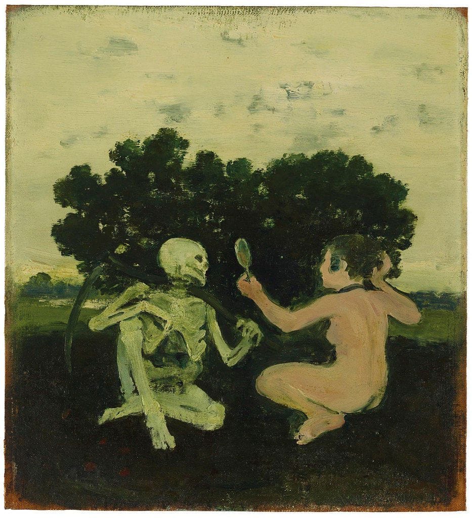 Artwork Title: Woman and Skeleton