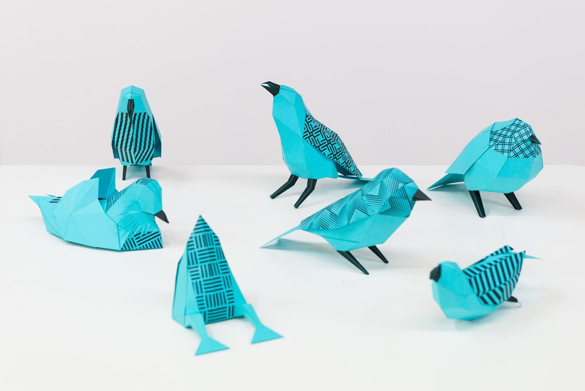 Artwork Title: Paper Aviary at St James's Market - London Exhibition