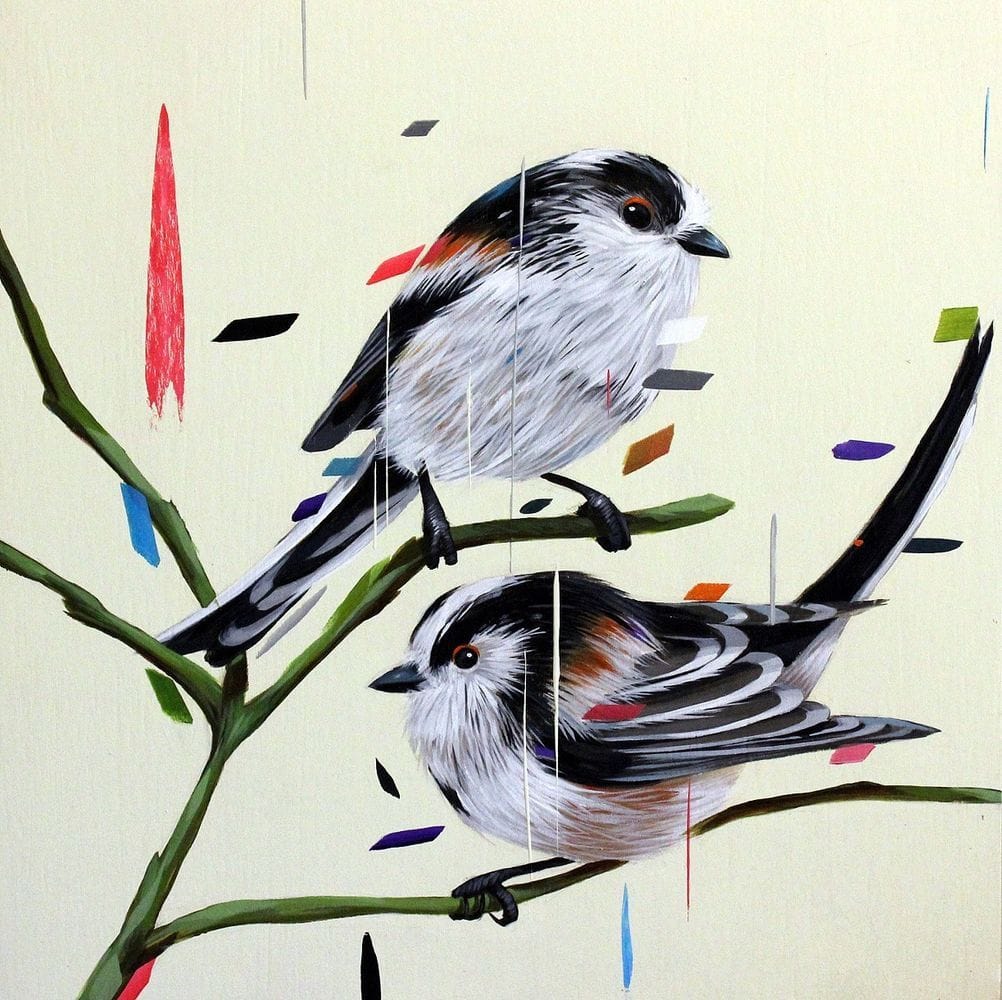 Artwork Title: Long Tailed Titmice