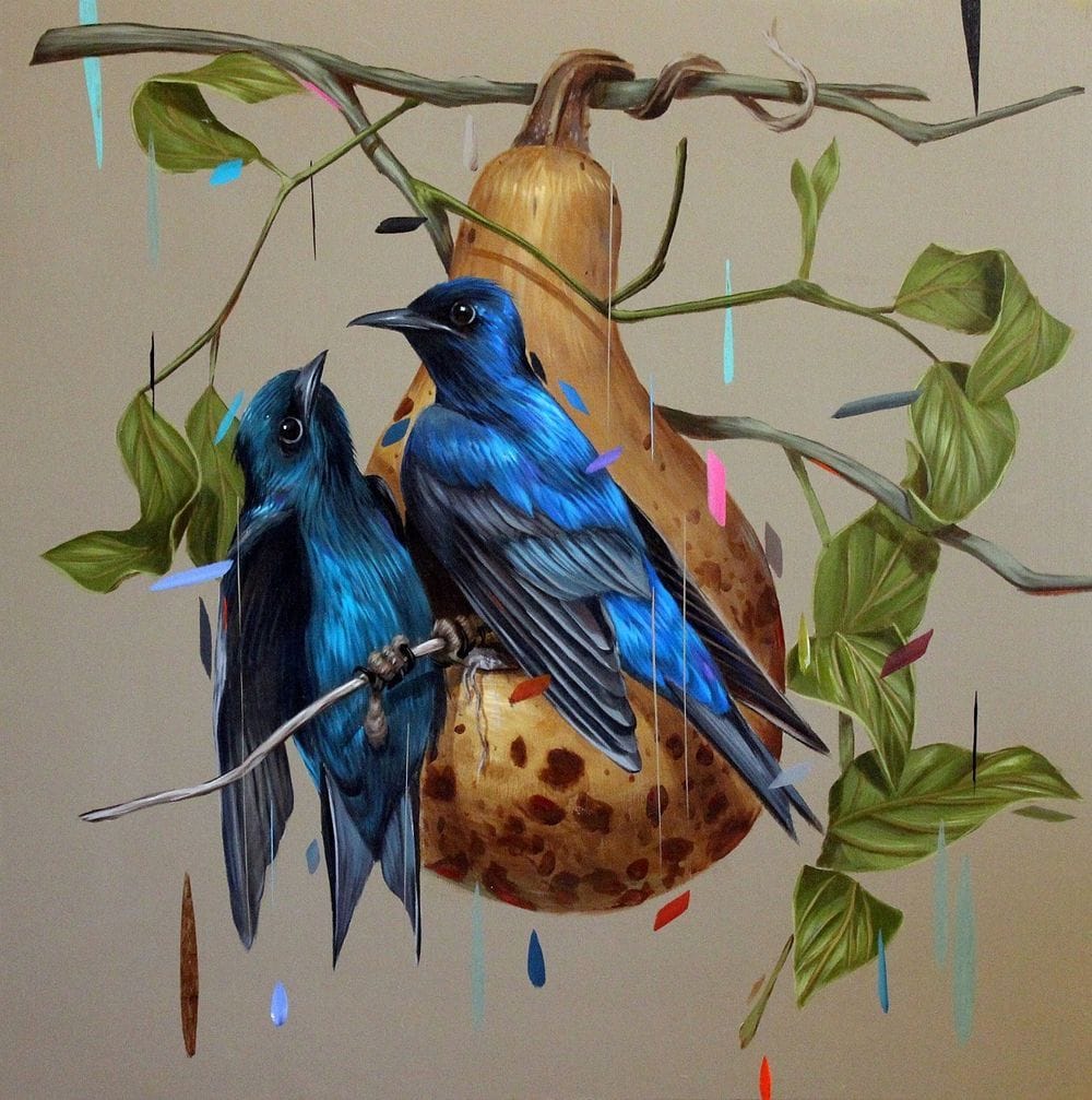 Artwork Title: Purple Martins