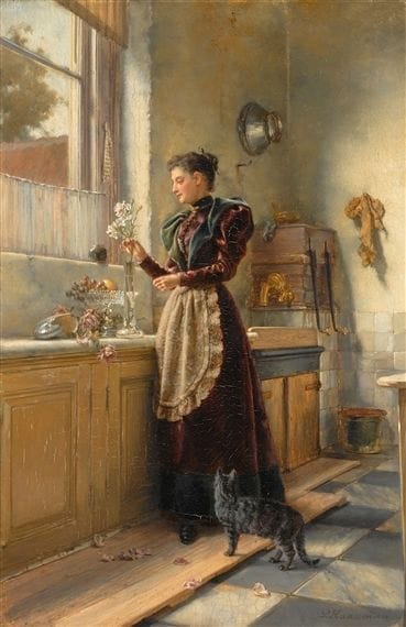 Artwork Title: Arranging the Flowers