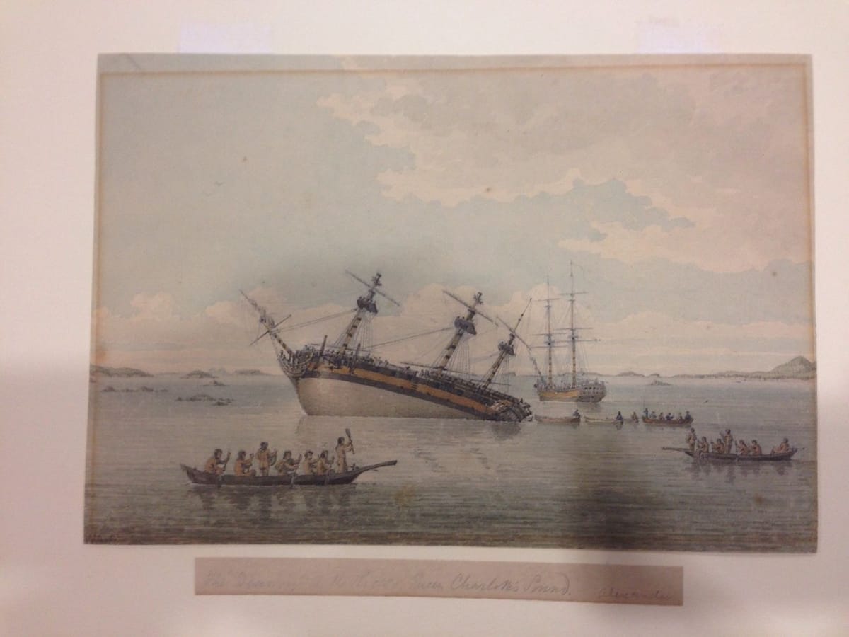 Artwork Title: The Discovery On The Rocks At Queen Charlotte's Sound