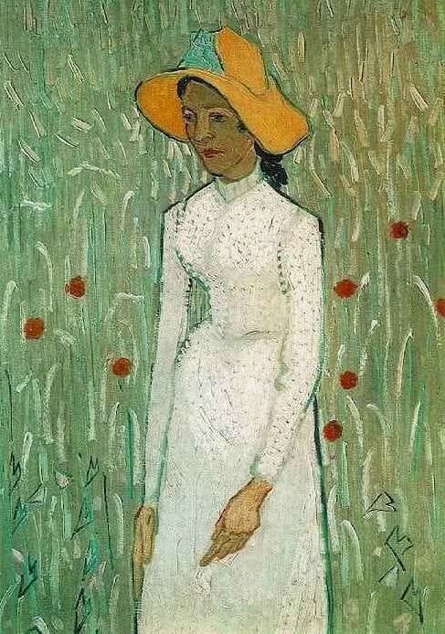 Artwork Title: Young Girl Standing Against a Background of Wheat