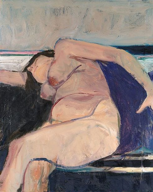 Artwork Title: Reclining Nude - Pink Stripe