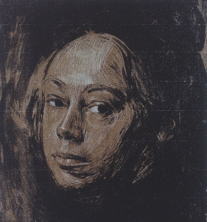 Artwork Title: Self Portrait Looking Left