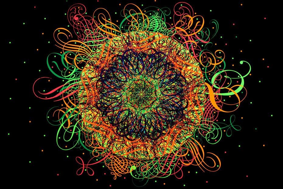 Artwork Title: Untitled (Black Hole, Fluorescent Yellow)