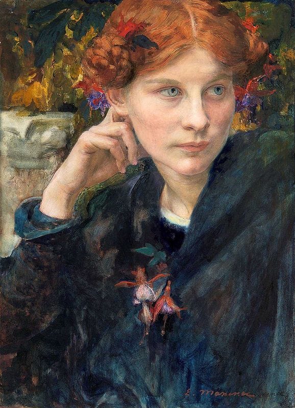 Artwork Title: Young Pensive Woman Turned to the Left