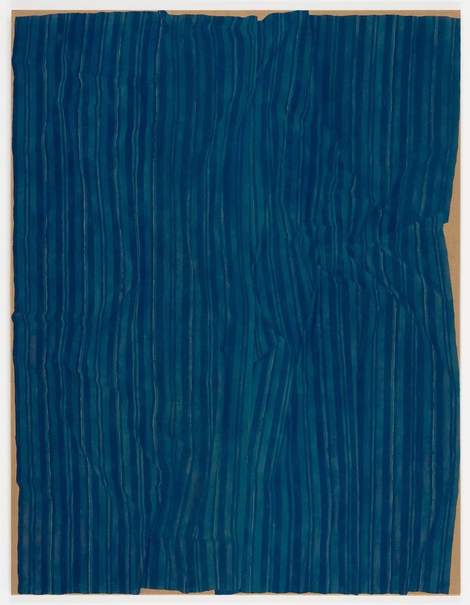 Artwork Title: Loosely Laid Out Large Blue Fabric