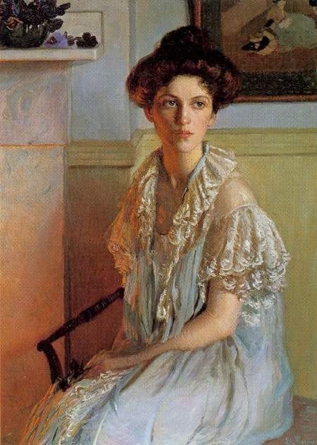 Artwork Title: Lady with Violets