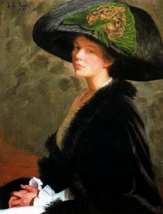 Artwork Title: The Green Hat (Self Portrait)