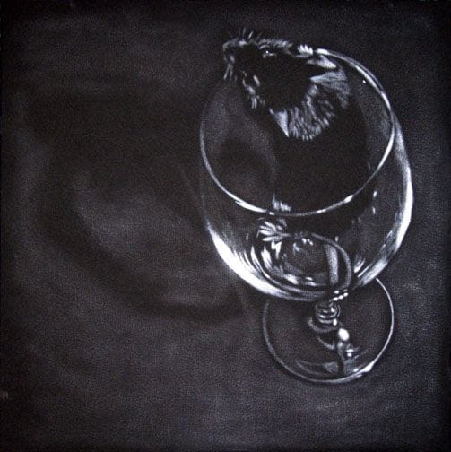Artwork Title: Mouse in Glass with Shadow 4