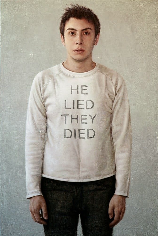 Artwork Title: He Lied, They Died