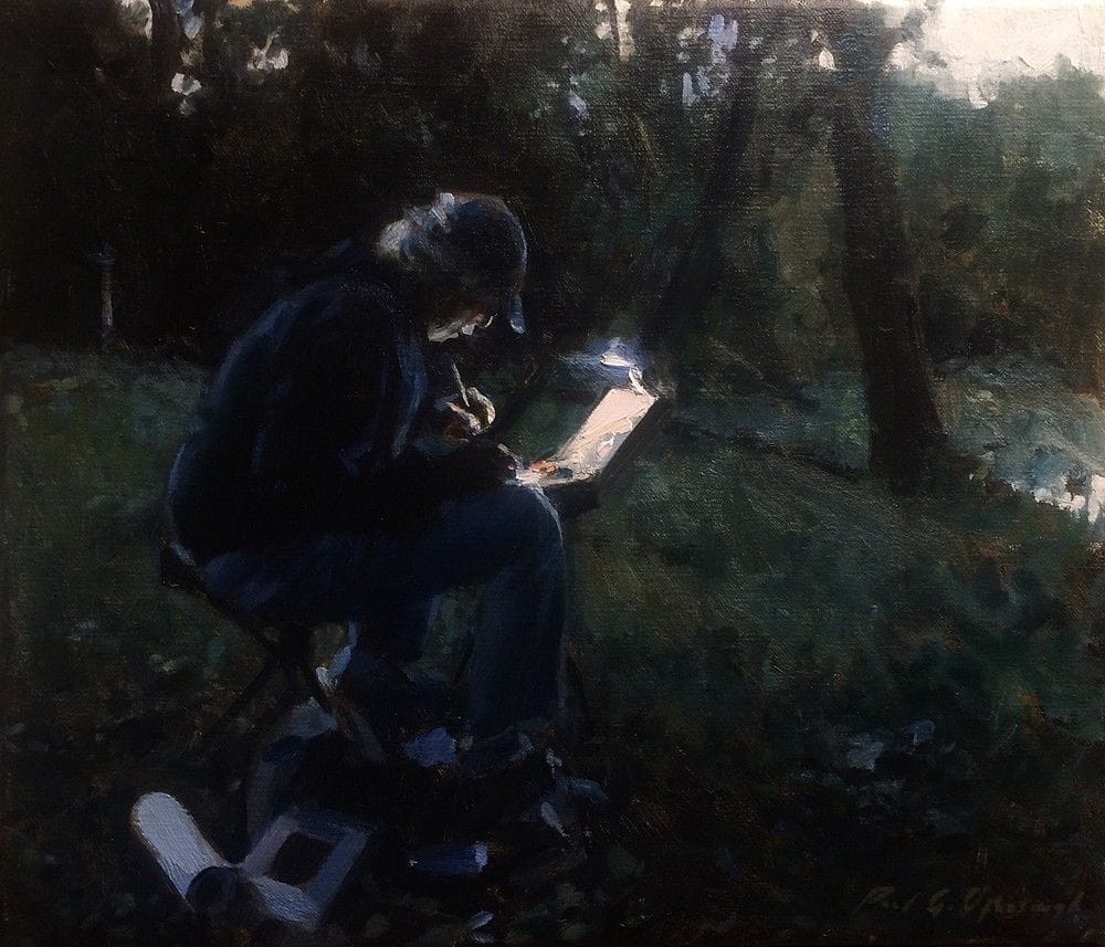 Artwork Title: Painter at Dusk