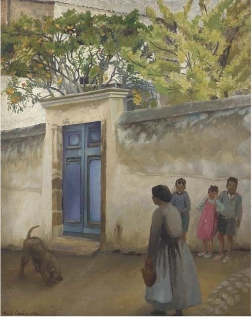Artwork Title: Orange Tree in a Spanish Patio