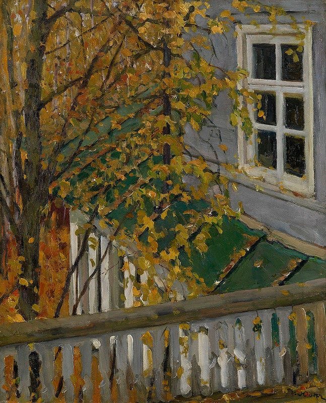 Artwork Title: View from the Balcony in Autumn