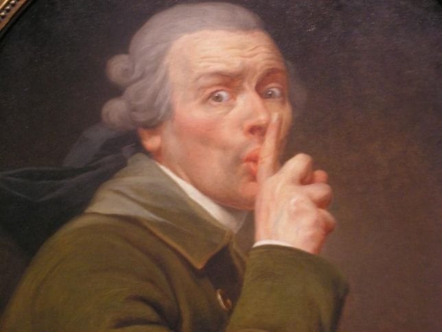 Artwork Title: Le Discret (Self Portrait being Discreet)