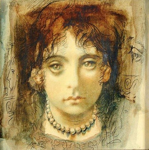 Artwork Title: Woman with Pearl Necklace