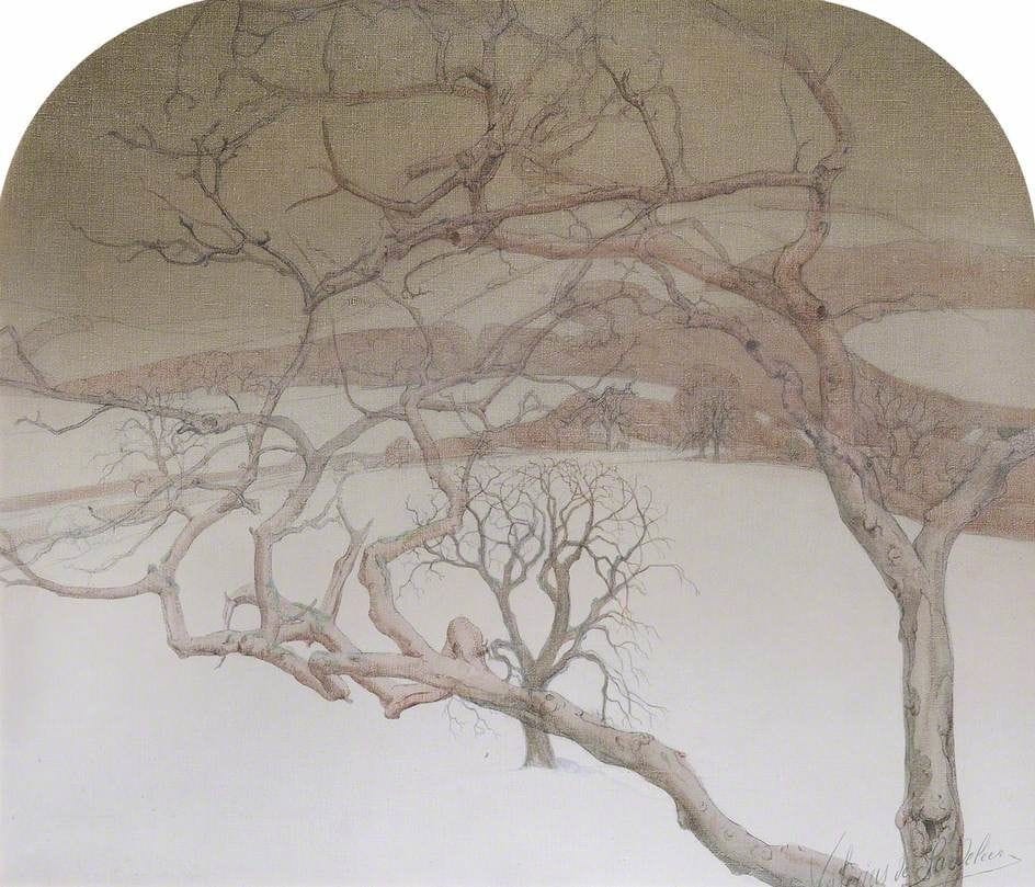 Artwork Title: Winter Landscape, Aberystwyth