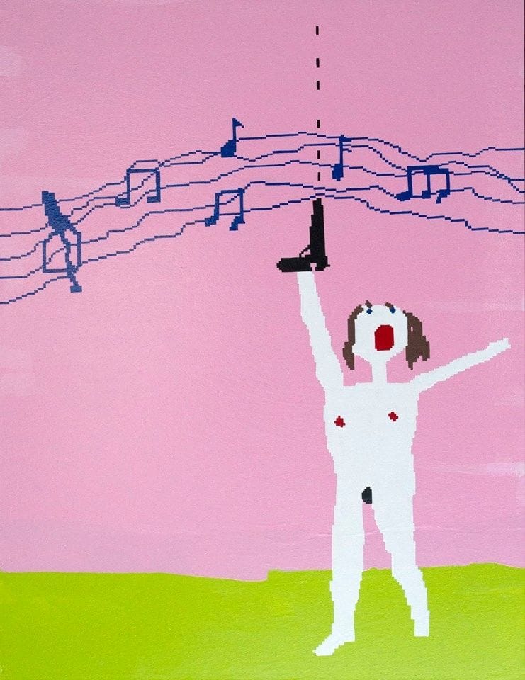 Artwork Title: Hit by a song