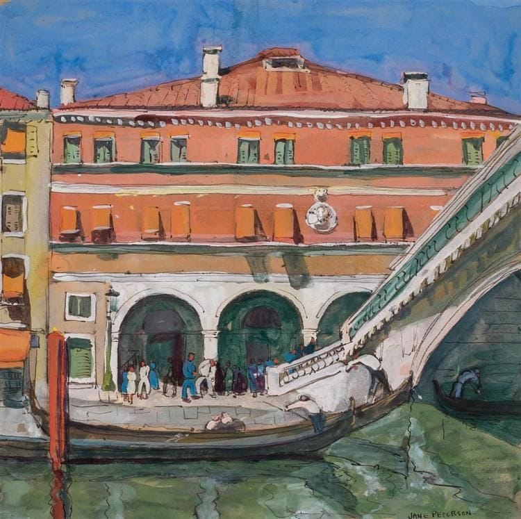 Artwork Title: At the Foot of the Rialto Bridge, Venice