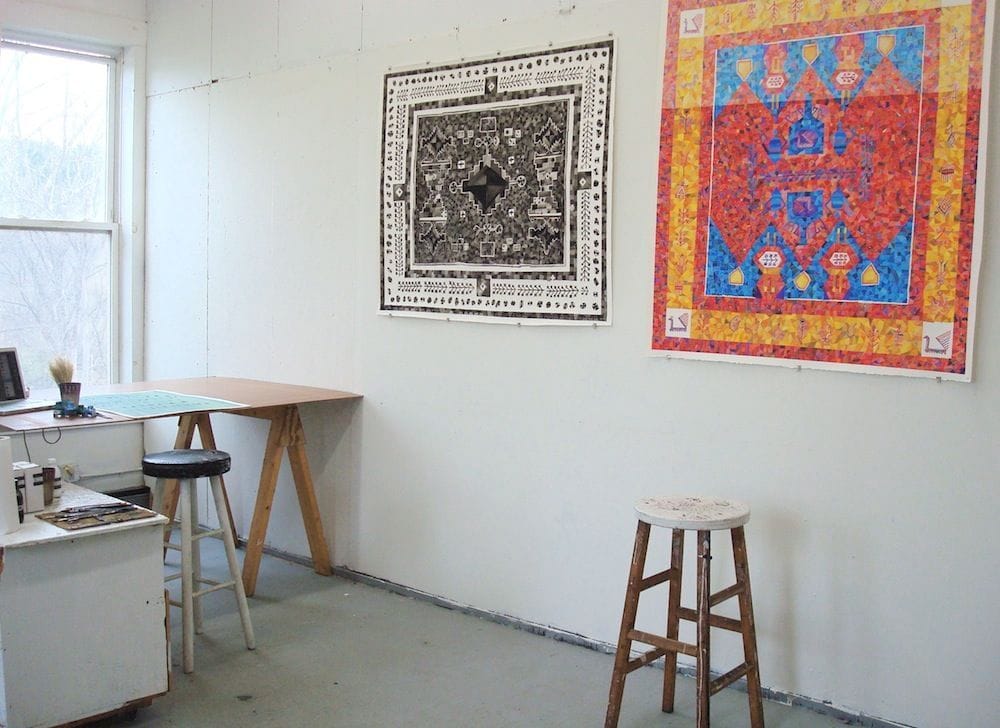 Artwork Title: Damascus Chessboard Rug