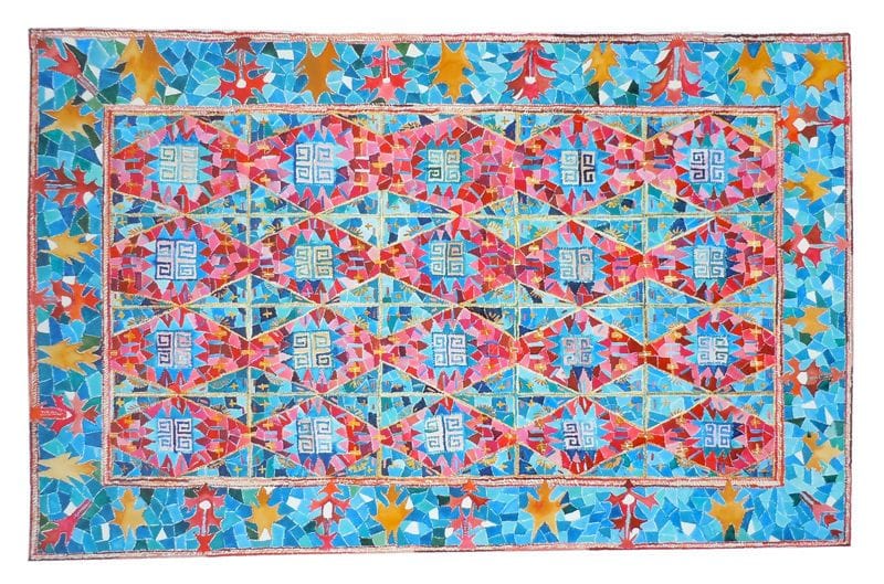 Artwork Title: Damascus Chessboard Rug