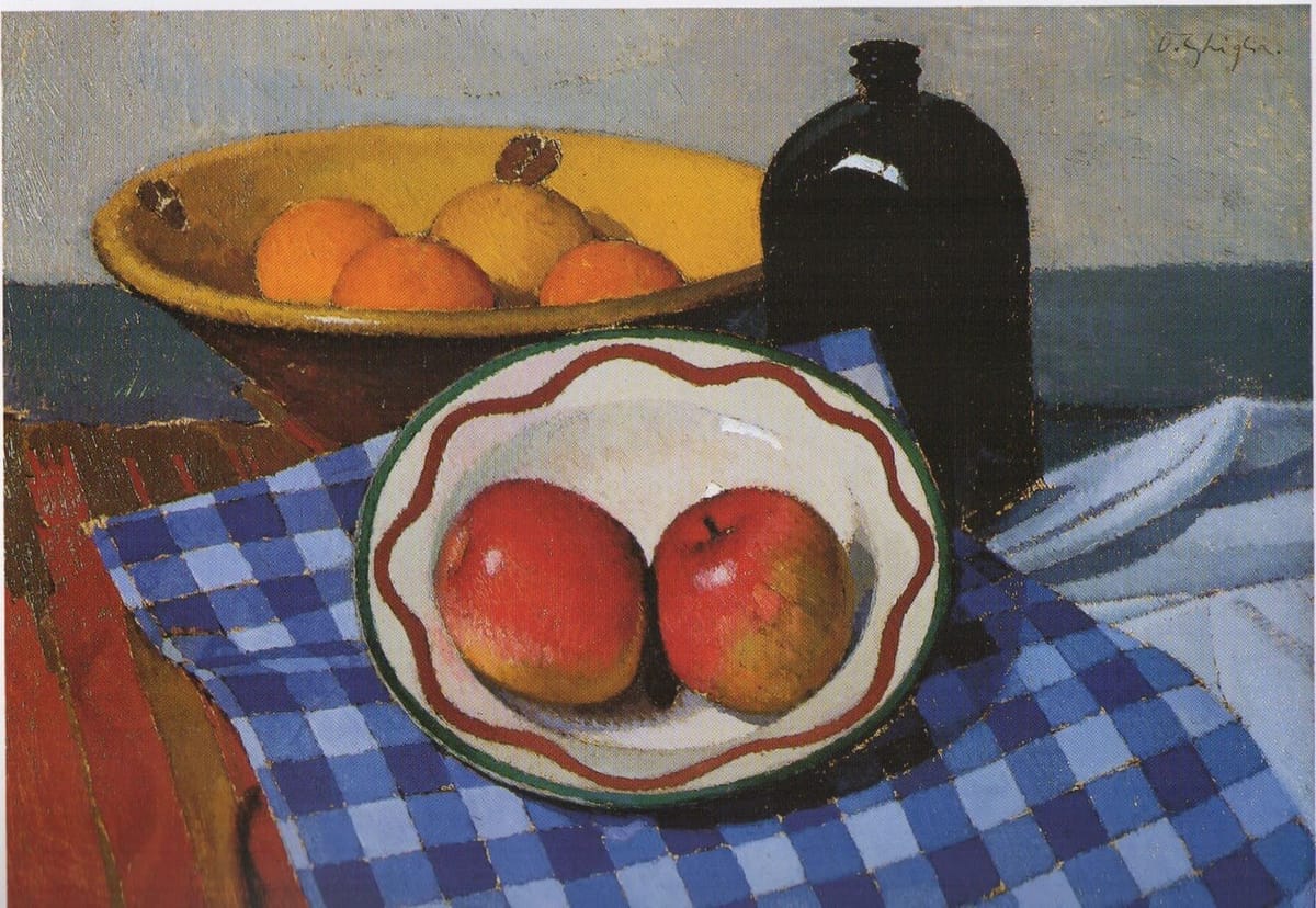 Artwork Title: Composition with Checked Cloth