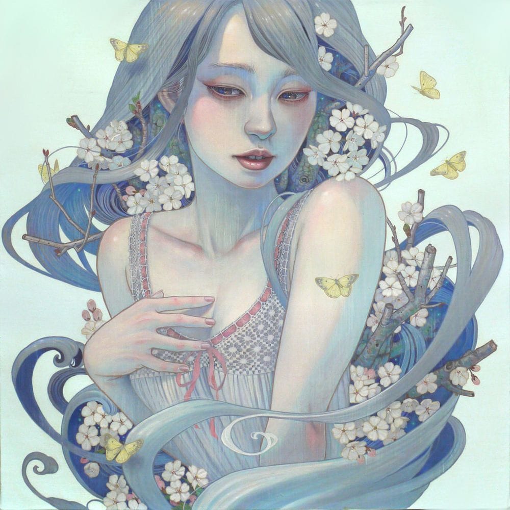 Artwork Title: A Girl From The Ancient - Yoshino Cherry Tree