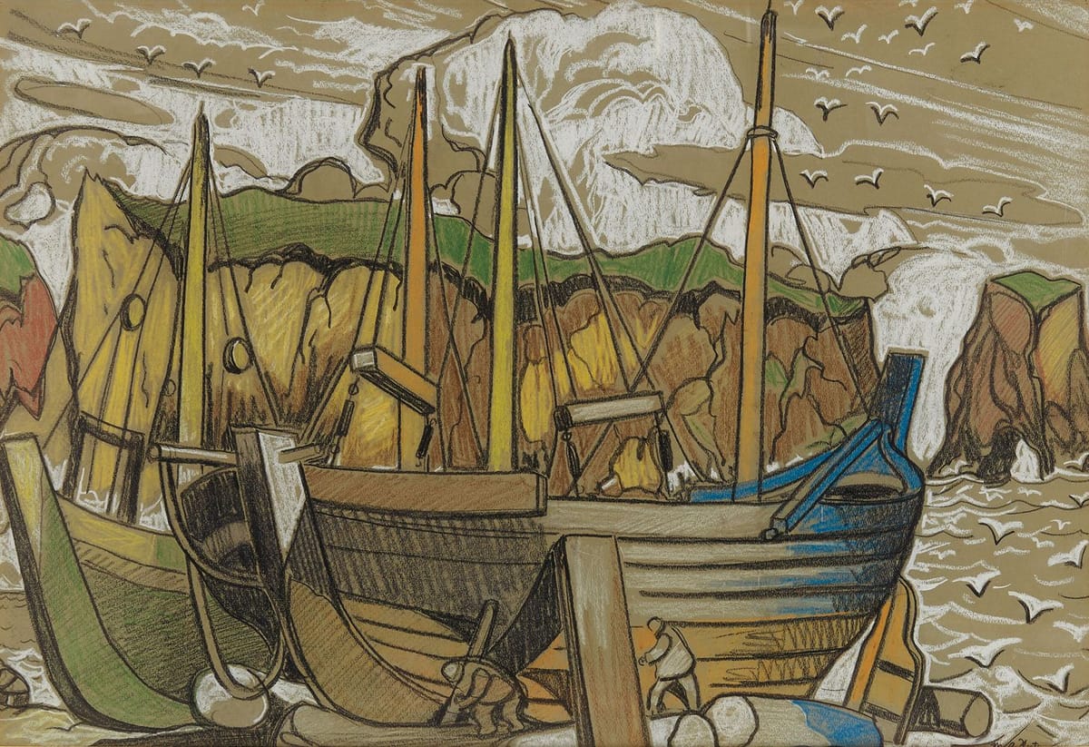 Artwork Title: Études Barques, Gaspésie