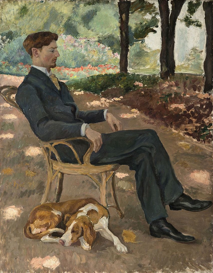 Artwork Title: L'Homme au chien (Man with dog, Portrait of Eugène Rouart)
