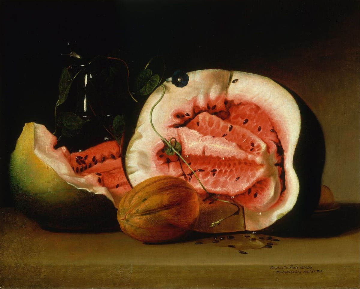 Artwork Title: Melons and Morning Glories