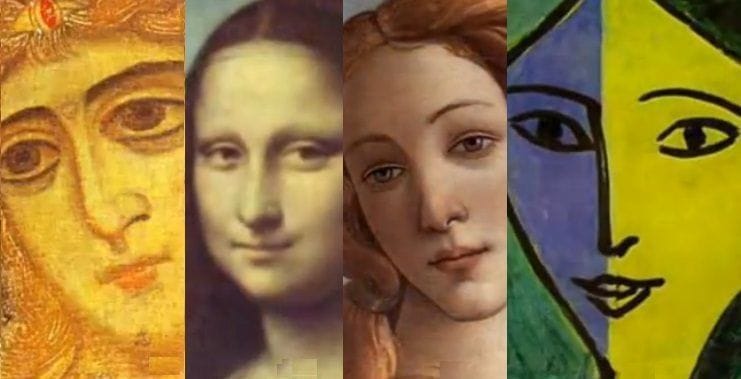 Artwork Title: 500 Years of Female Portraits in Western Art