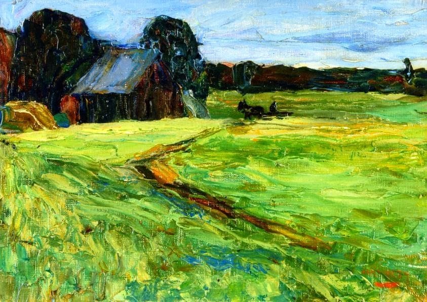 Artwork Title: Barn with pony
