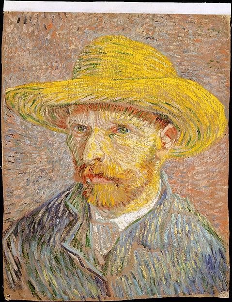 Artwork Title: Self Portrait with a Straw Hat (obverse: The Potato Peeler)