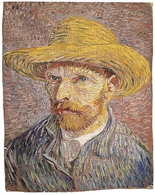 Artwork Title: Self Portrait with a Straw Hat (obverse: The Potato Peeler)
