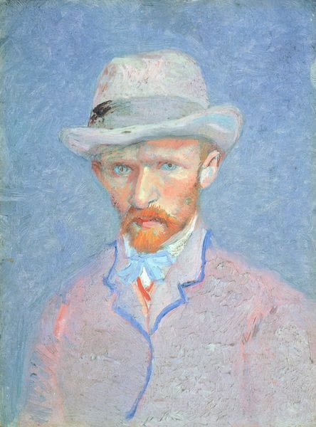 Artwork Title: Self Portrait with Gray Felt Hat