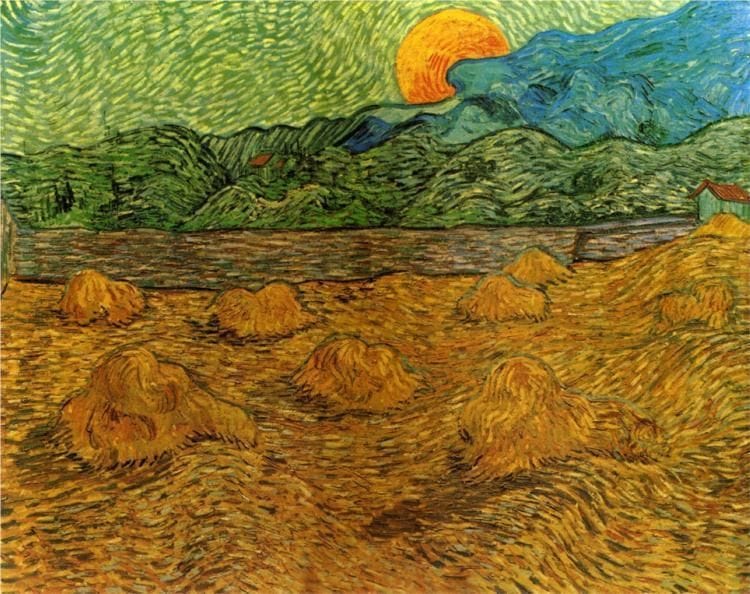 Artwork Title: Evening Landscape wth Rising Moon