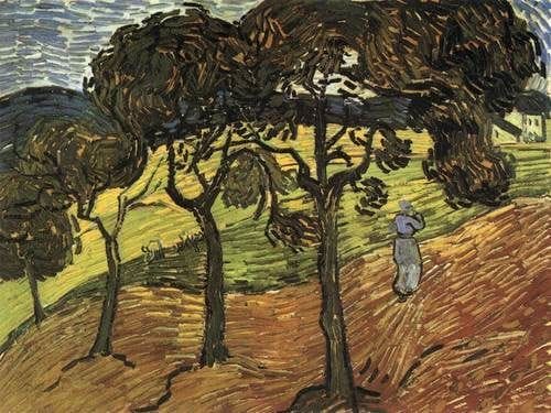 Artwork Title: Landscape with Trees and Figures