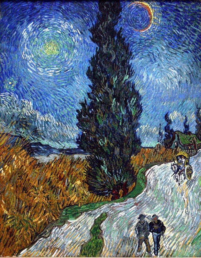 Artwork Title: Road with Cypress and Star, May