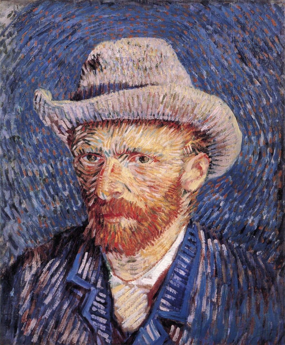 Artwork Title: Self Portrait with Gray Felt Hat