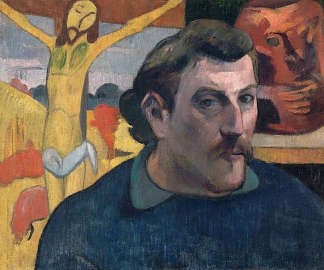 Artwork Title: Self Portrait with the Yellow Christ