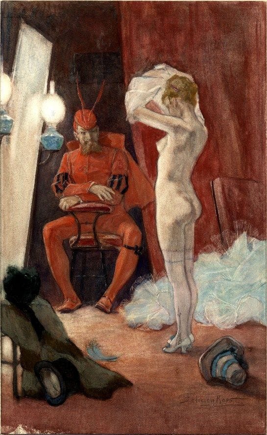 Artwork Title: Dans les coulisses (Behind the Scenes)
