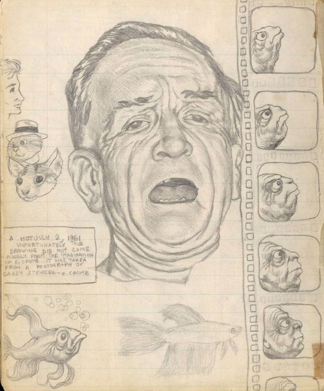 Artwork Title: Early sketchbook pages, drawn at age 17