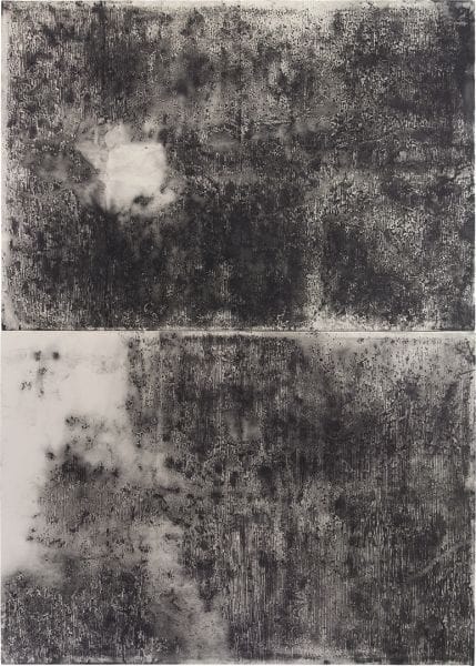 Artwork Title: ST - AB (Transfer Series) silicone and graphite on canvas 120