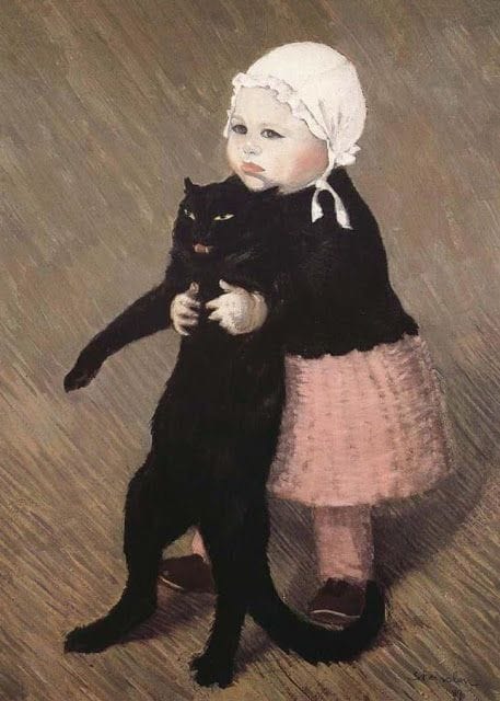 Artwork Title: Girl with a Cat