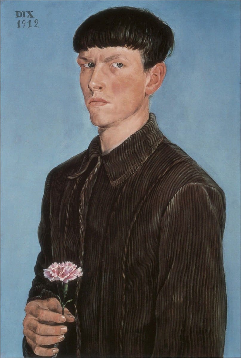 Artwork Title: Self portrait with carnation