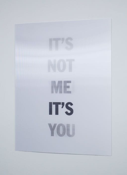Artwork Title: It's Not Me, It's You