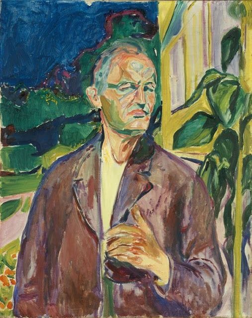 Artwork Title: Self-portrait in front of the House Wall