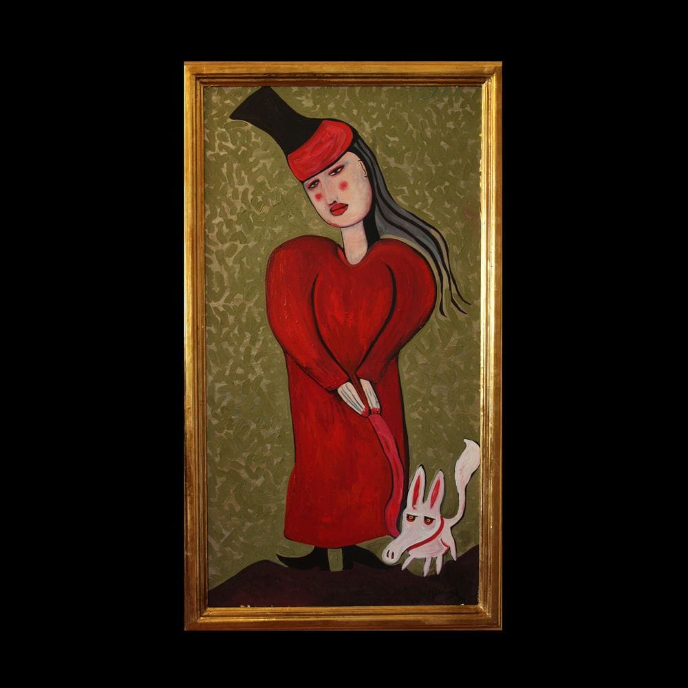 Artwork Title: Natalya And Snow This Painting Is Hand Framed With Gallery Framing It 